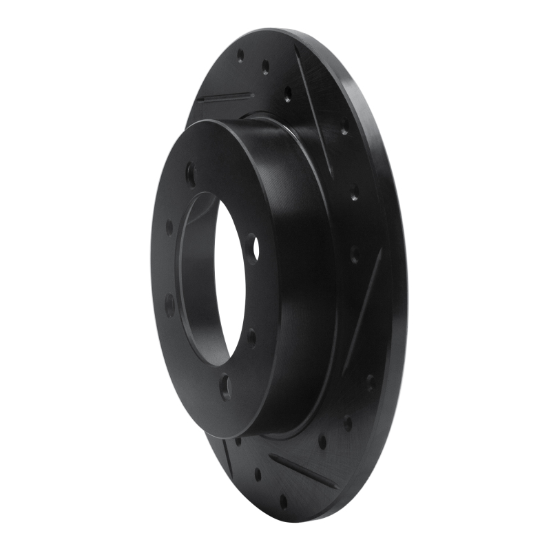 Mitsubishi Space STAR Brake Rotor (1) - Rear Right - R1 Concepts - Drilled & Slotted - Black - `00-`07